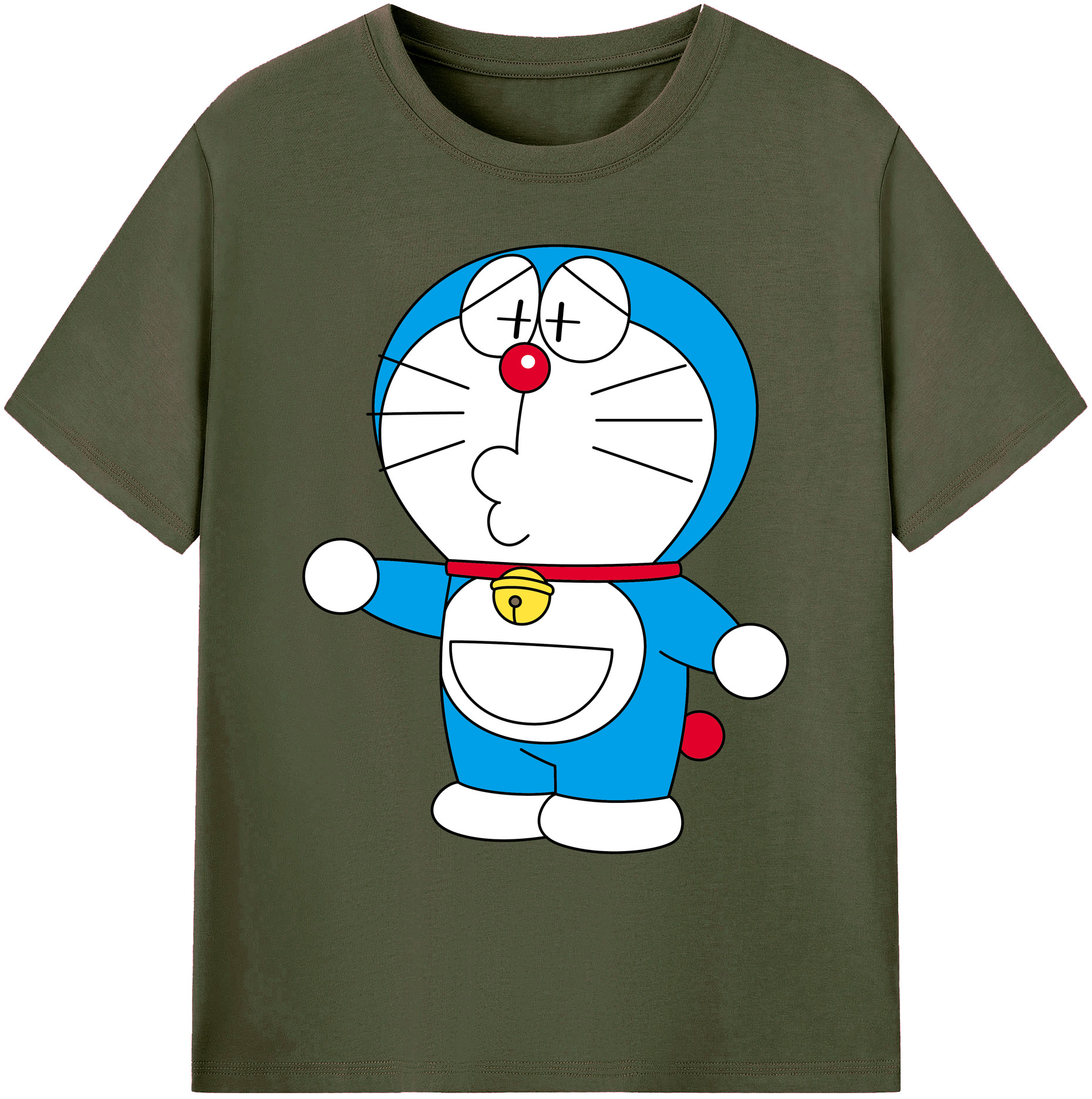 （画像用） ドラえもん Doraemon 綿100％ メンズ半袖Tシャツ｜肌触りやわらか＆通気性